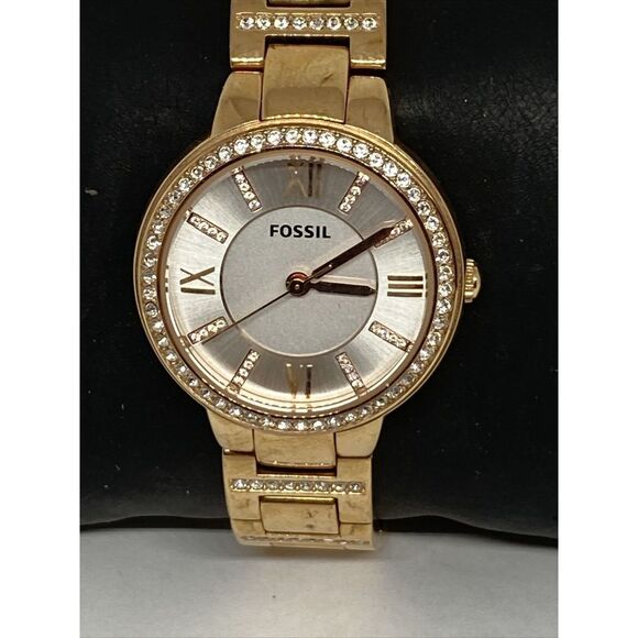 Fossil Virginia ES3284 Women's Stainless Steel Analog Dial Quartz Watch JK679 - Picture 2 of 12
